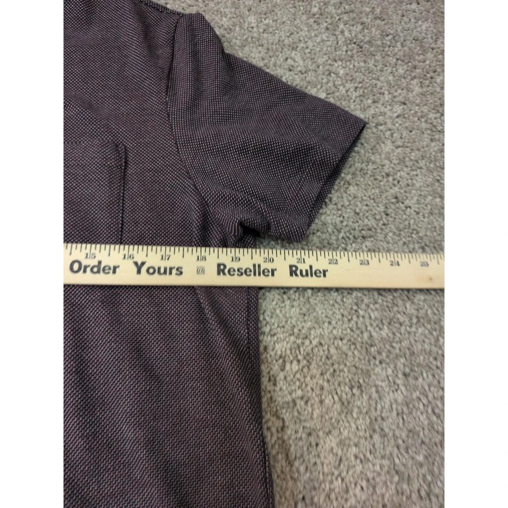 Banana Republic Mens Performance Pique Polo Shirt Burgundy Navy Medium 320840-01